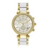 Buy Shop Michael Kors Parker White Dial Two Tone Steel Strap Watch for Women - MK6119 USA Online
