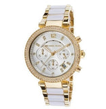 Buy Shop Michael Kors Parker White Dial Two Tone Steel Strap Watch for Women - MK6119 USA Online