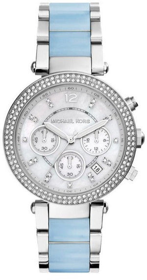 Buy Shop Michael Kors Parker White Dial Two Tone Steel Strap Watch for Women - MK6138 USA Online