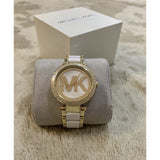 Buy Shop Michael Kors Parker White Dial Two Tone Steel Strap Watch for Women - MK6313 USA Online