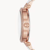 Buy Shop Michael Kors Parker White Dial Two Tone Steel Strap Watch for Women - MK6365 USA Online