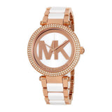 Buy Shop Michael Kors Parker White Dial Two Tone Steel Strap Watch for Women - MK6365 USA Online