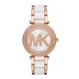 Buy Shop Michael Kors Parker White Dial Two Tone Steel Strap Watch for Women - MK6365 USA Online