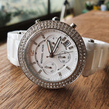 Buy Shop Michael Kors Parker White Dial White Ceramic Strap Watch for Women - MK5654 USA Online