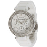Buy Shop Michael Kors Parker White Dial White Ceramic Strap Watch for Women - MK5654 USA Online