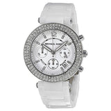 Buy Shop Michael Kors Parker White Dial White Ceramic Strap Watch for Women - MK5654 USA Online