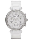Buy Shop Michael Kors Parker White Dial White Ceramic Strap Watch for Women - MK5654 USA Online