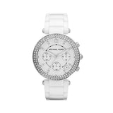 Buy Shop Michael Kors Parker White Dial White Ceramic Strap Watch for Women - MK5654 USA Online