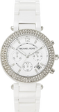 Buy Shop Michael Kors Parker White Dial White Ceramic Strap Watch for Women - MK5654 USA Online