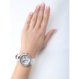 Buy Shop Michael Kors Parker White Dial White Leather Strap Watch for Women - MK2277 USA Online