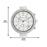 Buy Shop Michael Kors Parker White Dial White Leather Strap Watch for Women - MK2277 USA Online