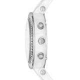 Buy Shop Michael Kors Parker White Dial White Leather Strap Watch for Women - MK5848 USA Online