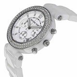 Buy Shop Michael Kors Parker White Dial White Leather Strap Watch for Women - MK5848 USA Online