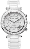 Buy Shop Michael Kors Parker White Dial White Leather Strap Watch for Women - MK5848 USA Online