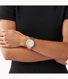 Buy Shop Michael Kors Parker White Dial with Diamonds Rose Gold Steel Strap Watch for Women - MK5491 USA Online