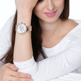 Buy Shop Michael Kors Parker White Dial with Diamonds Rose Gold Steel Strap Watch for Women - MK5491 USA Online
