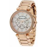 Buy Shop Michael Kors Parker White Dial with Diamonds Rose Gold Steel Strap Watch for Women - MK5491 USA Online