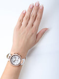 Buy Shop Michael Kors Parker White Diamonds Dial White Leather Strap Watch for Women - MK2281 USA Online
