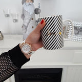 Buy Shop Michael Kors Parker White Diamonds Dial White Leather Strap Watch for Women - MK2281 USA Online