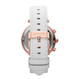 Buy Shop Michael Kors Parker White Diamonds Dial White Leather Strap Watch for Women - MK2281 USA Online