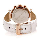 Buy Shop Michael Kors Parker White Diamonds Dial White Leather Strap Watch for Women - MK2281 USA Online