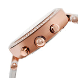 Buy Shop Michael Kors Parker White Diamonds Dial White Leather Strap Watch for Women - MK2281 USA Online