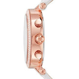 Buy Shop Michael Kors Parker White Diamonds Dial White Leather Strap Watch for Women - MK2281 USA Online