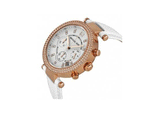 Buy Shop Michael Kors Parker White Diamonds Dial White Leather Strap Watch for Women - MK2281 USA Online