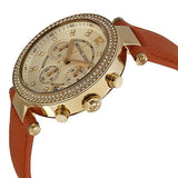 Buy Shop Michael Kors Parker Champagne Dial Orange Leather Strap Watch for Women - MK2279 USA Online