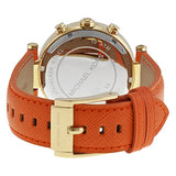 Buy Shop Michael Kors Parker Champagne Dial Orange Leather Strap Watch for Women - MK2279 USA Online