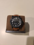 Buy Shop Michael Kors Paxton Analog Black Dial Brown Rubber Strap Watch For Men - MK8502 USA Online