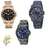 Buy Shop Michael Kors Paxton Analog Blue Dial Grey Steel Strap Watch For Men - MK8499 USA Online