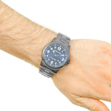 Buy Shop Michael Kors Paxton Analog Blue Dial Grey Steel Strap Watch For Men - MK8499 USA Online