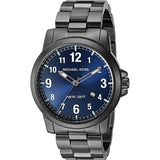 Buy Shop Michael Kors Paxton Analog Blue Dial Grey Steel Strap Watch For Men - MK8499 USA Online