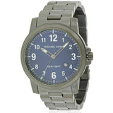 Buy Shop Michael Kors Paxton Analog Blue Dial Grey Steel Strap Watch For Men - MK8499 USA Online