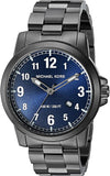 Buy Shop Michael Kors Paxton Analog Blue Dial Grey Steel Strap Watch For Men - MK8499 USA Online