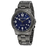 Buy Shop Michael Kors Paxton Analog Blue Dial Grey Steel Strap Watch For Men - MK8499 USA Online