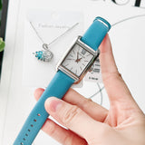 Buy Shop Michael Kors Petite Monroe White Dial Blue Leather Strap Watch for Women - MKO1061 USA Online