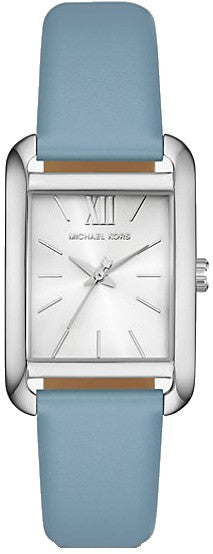 Buy Shop Michael Kors Petite Monroe White Dial Blue Leather Strap Watch for Women - MKO1061 USA Online