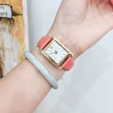 Buy Shop Michael Kors Petite Monroe White Dial Orange Leather Strap Watch for Women - MKO1060 USA Online