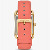 Buy Shop Michael Kors Petite Monroe White Dial Orange Leather Strap Watch for Women - MKO1060 USA Online