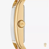 Buy Shop Michael Kors Petite Monroe White Dial Orange Leather Strap Watch for Women - MKO1060 USA Online