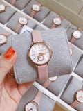Buy Shop Michael Kors Petite Portia Silver Dial Pink Rubber Strap Watch For Women - MK2735 USA Online