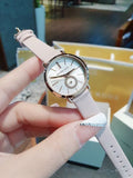 Buy Shop Michael Kors Petite Portia Silver Dial Pink Rubber Strap Watch For Women - MK2735 USA Online