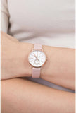 Buy Shop Michael Kors Petite Portia Silver Dial Pink Rubber Strap Watch For Women - MK2735 USA Online
