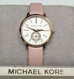 Buy Shop Michael Kors Petite Portia Silver Dial Pink Rubber Strap Watch For Women - MK2735 USA Online