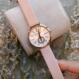 Buy Shop Michael Kors Petite Portia Silver Dial Pink Rubber Strap Watch For Women - MK2735 USA Online