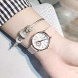 Buy Shop Michael Kors Petite Portia Silver Dial Pink Rubber Strap Watch For Women - MK2735 USA Online
