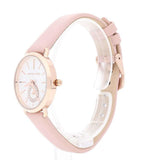 Buy Shop Michael Kors Petite Portia Silver Dial Pink Rubber Strap Watch For Women - MK2735 USA Online