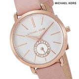 Buy Shop Michael Kors Petite Portia Silver Dial Pink Rubber Strap Watch For Women - MK2735 USA Online